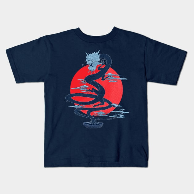 Dragon Bonsai Kids T-Shirt by Sachpica